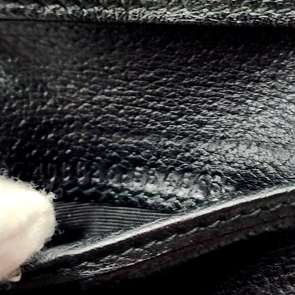 GUCCI Men's Bifold Wallet-Logo Stripe Web Black Leather - Picture 5 of 17